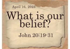 Text banner - what is our belief?