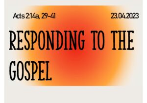 text banner - Responding to the Gospel