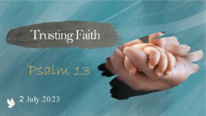 text bANNER FOR TRUSTING Faith